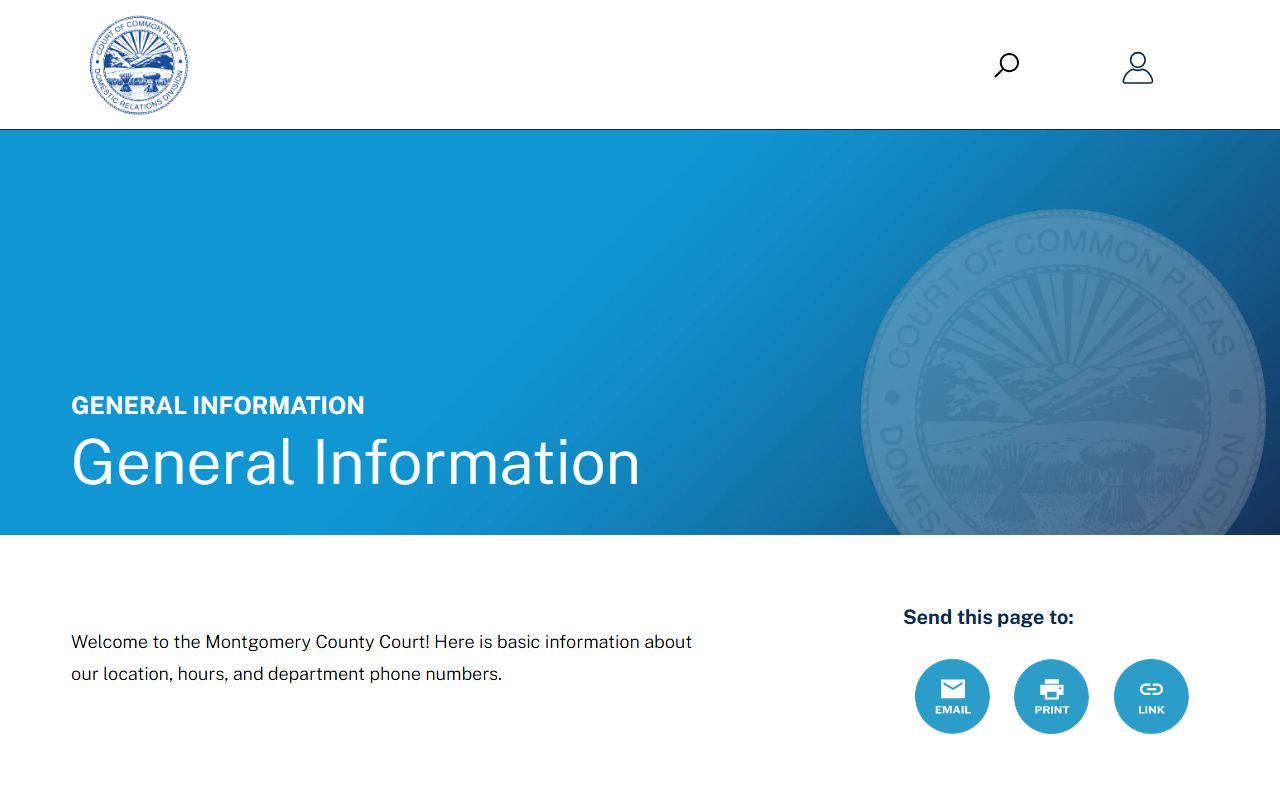 Montgomery County divorce records self-help portal at Domestic Relations Court